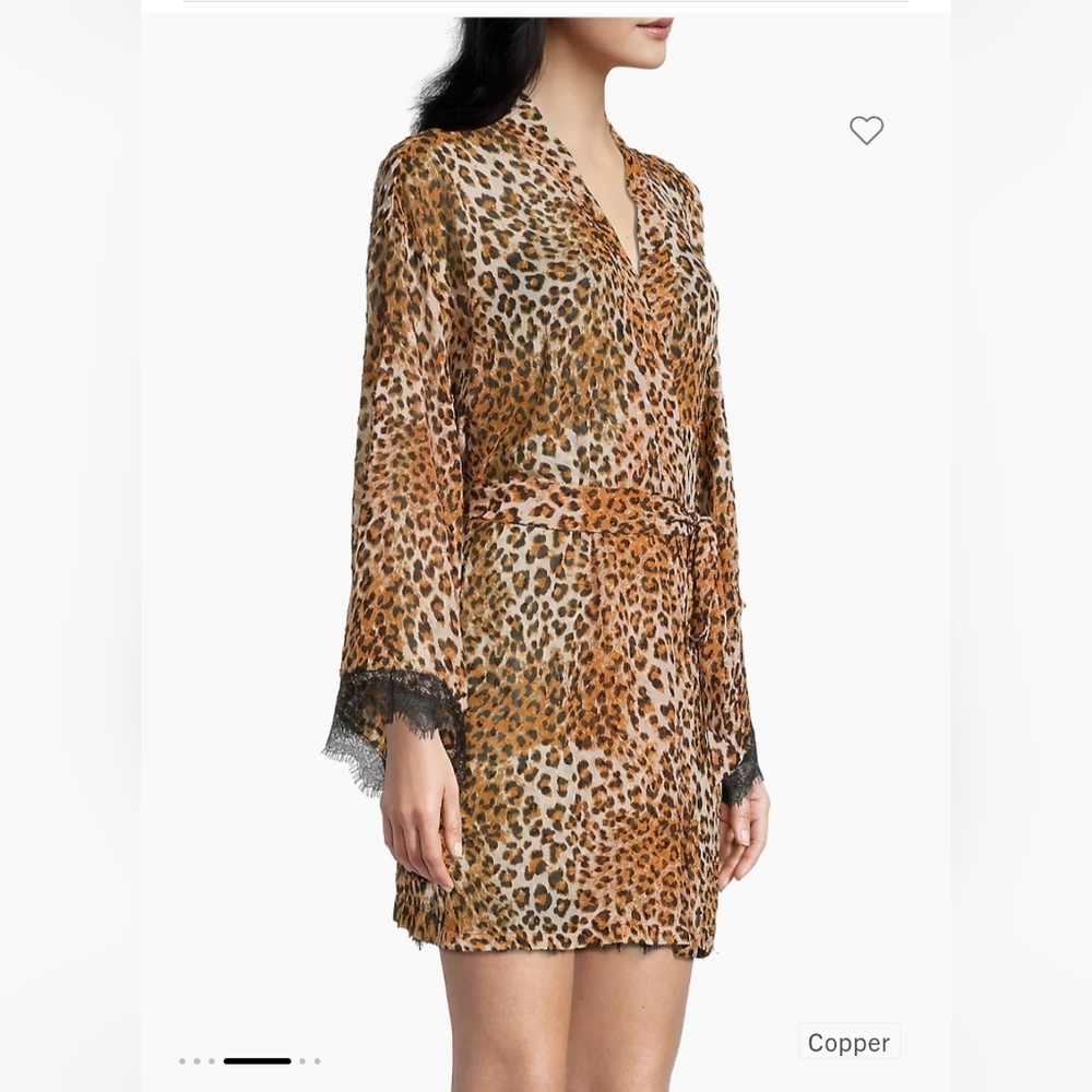 - Angela Leopard Print Robe - In Bloom by Jonquil - Picture 11 of 11